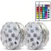 Anzin underwater light with remote control multicolor pool lighting RGB LED 2 pieces of waterproof color change LED magic lights for pool vase spa aquarium pond wedding (2 pieces)