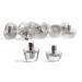 STUDIAMONDS rubber studs for football shoes - 12X football studs standard thread with 2X stud wrench-TPU studs transparent