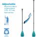 YVLEEN SUP Paddle Board Paddle - Adjustable Aluminum 4-Piece Floating Kayak Paddle for Stand up Paddleboard - Convertible & Lightweight (Lake Blue) - Buy Online on GoSupps.com