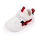 MK MATT KEELY Baby Boys Girls First Walking Shoes Toddler Anti-Slip Soft PU Leather Prewalker Sneakers 4.5 UK Child Red