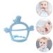 Toyvian Baby Teething Toy - Silicone Infant Pacifier and Wrist Teether for Newborns - Adjustable Wristband Chew Toy - Shower Gift - Blue - Buy Online on GoSupps.com