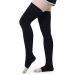 Pedimend Slipproof Thigh High Compression Stockings - Open Toe (6 Pieces 3 Pairs) for Varicose & Spider Veins Relief | Foot Care | Black - Buy Online on GoSupps.com