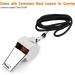 Golvery Metal Referee Coach Whistle - Stainless Steel with Lanyard | Crisp Sound for Sports & Lifeguard Protection - Silver - Buy Online on GoSupps.com