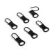 6 pieces of zipper replacement removable zipper slide zipper repair zipper replacement slider Zipper pulls for jacket pants shoes suitcase backpack (black)