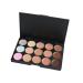 15 Colors Cream Contour Foundation Concealer Palette Kit with 11pcs Bamboo Brush - Buy Online on GoSupps.com