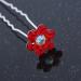 Bridal/Wedding/Prom/Party Set Of 6 Red Austrian Crystal Daisy Flower Hair Pins In Silver Tone - Buy Online on GoSupps.com