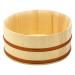 Yamako Natural Wood Made Japanese Bath Bucket Thin Top Type 83827