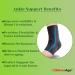 SilverAge Ankle Support Compression Brace - Neoprene Foot Support for Men & Women | Pain Relief & Recovery | Large (Free 10ml Oil - Buy Online on GoSupps.com