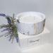 Luxury Lavender Candle Scented 3-Wick Marble appearence Jar for The Home and Office. Gift for Women Decorative The Best Smell Used for Relaxing Calming Anxiety Stress Aromatherapy.
