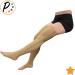 Thigh High Open Toe Compression Leg - 15-20 mmHg YKK Zipper Nude | International Shipping Available - Buy Online on GoSupps.com