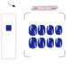 BNUUTIM Square Press on Nails Blue False Nails with Designs - Glossy UV Finish Acrylic Squoval Nails for Women and Girls - Buy Online on GoSupps.com