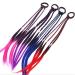 EROSPA 4 Colorful Hair Strands - 40 cm Hairpiece Extension with Hair Tie/Band (Pink) - Vibrant Hair Accessories for Unique Styles - Buy Online on GoSupps.com