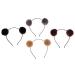 4pcs Cat Ears Pompom Headband for Girls - Stylish Hair Accessories in Grey Black & Camel - Buy Online on GoSupps.com