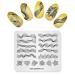 Alexnailart Line Geometry Image Nail Plates Scraper Nail Art Stamping Plates Nail Stamp Plate Nail Art Tools (GE005)