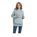 Pet Pouch Hoodie Long Sleeve Fleece Kitten Puppy Holder Carrier Sweatshirt for Women Light Grey XX-Large