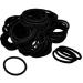 Kenz Laurenz 100 Hair Elastics Hair Ties No Crease Ouchless Ponytail Holders No Metal 4mm (100 Hair Elastics-Black) 100 Hair Elastics--Black