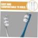 Mobestech 4-Piece Men's Travel Toothbrush Set - Hard Solid Brushes with Large Head & Fine Bristles for Effective Manual Cleaning - Buy Online on GoSupps.com