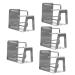 Zerodeko 5 pieces of cup stand Locher Rinkling Household shower mounted steel cup storage holder toothbrush electrical nail-free cabinet holder Organizer dormitar silver x 5 pieces 8.3x7.2x5.5cmx5pcs