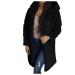 Hanxiulin fleece plush jacket fluffy warm zipper wool jacket ladies coat winter jacket windproof coat thick lined warm bomber jacket casual fashion plush jacket premium coat m black