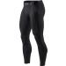 TSLA 1 or 2 Pack Men's Thermal Compression Pants, Athletic Sports Leggings & Running Tights, Wintergear Base Layer Bottoms Medium Heatlock Jet Black