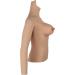 Knobco High Collar Silicone Breast Shapes - Soft Cotton Filler Enhancers for Mastectomy Weddings Cosplay & More - Ivory White - Buy Online on GoSupps.com