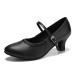 Swdzm dance shoes women Latin closed comfortable salsa character modern tango ballroom dance shoes 38 eu black heel 5cm suede sole