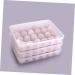 Zerodeko Covered Egg Holder 24 Egg Storage Container Fridge Containers Egg Rack for Refrigerator Egg Holder Tray Food re-usable - Buy Online on GoSupps.com