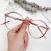 Fuqinqingoz Blow light blocking designer computer reader reading glasses with clear eyesight round flat light level goggles (color: tea size: +150) +150 tea