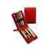 Nail Clipper Set 9-Piece Set of High Carbon Steel Nail Clippers Set Portable Manicure Set Decoration Foot Care Beauty Set Nail Care with Portable Holster Nail Clipper Kit (Color : Red2)