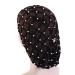 Chuyix snoods for women hair network pearl crochet network mesh hair network 1pcs pearl hair network sleeping hair nets crochet hairnet dutt network hair network bun hairstyle help fabric knot for women girl m black