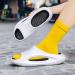 Feionusin Men's Plantar Fasciitis Arch Support Recovery Sandals - White & Black 9-10W/7-8M - Buy Online on GoSupps.com