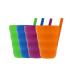 Arrow Sip-A-Cup with Built In Straw For Kids Includes Purple Blue Green Orange (4 Pack)