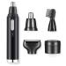 Waterproof Electric Shaver and Nose Clipper Set for Discomfortless Face Head and Neck Grooming