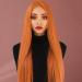 Rainbow Snow Ginger Orange 33 x 4 Lace Front Wigs Synthetic Heat Resistant Hair Wigs for Women Heat Resistant Long Straight Synthetic Lace Front WIGS