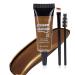 Eyebrow Tint Mascara Tinted Thick Eyebrow Mascara with 2 Brushes Waterproof Transfer Resistant Eyebrow Tinting Kit No Additives (Light color)
