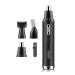 Ear and Nose Hair Trimmer for Men 4 in 1 USB Rechargeable Professional Eyebrow and Facial Hair Trimmer with Waterproof Head Double-Edge Stainless Steel Blade