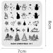KADS Christmas Nail Stamping Plate - Festive Elk, Snowman, Bell, Balloon, Christmas Tree Design (CH011) - Buy Online on GoSupps.com