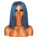Wig Ladies Long Hair Blue Women Straight Brazilian Party Curly Hair 50s 60s 70s 80s