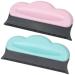 JCF Pet Hair Remover Brush 2PCS Soft Rubber Pet Hair Remover Comb Reusable Cat Dog Hair Remover Tool for Carpet Furniture Laundry Sofa Bedding and Clothes-(Blue Pink)