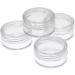 Suneast 15-Piece Mini Transparent Plastic Cream Box - Empty Hip Cosmetic Container with Screw Cap for Nail Art Rhinestones Lip Balm and Powder - 5g - Buy Online on GoSupps.com