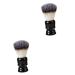 Frcolor 2 STK Razor brush made of synthetic men B rte B rsten Face-Dachs brush Nasser shaving brush Nursing razor brush Barturersbear Bartbrush Man Cosmetics Hairbrush 11x3.5cmx2Pcs Schwarzx2St