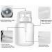 FIOERDTUIE Push Down Empty Pump Dispenser Plastic Convenient Reusable Washable Alcohol Clear Bottle with Rotating Cover Remover White - Buy Online on GoSupps.com