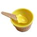 fublousRR5 Ice Cream Bowl & Spoon 2Pcs Lovely Ice Cream Dessert Bowl Spoon Tableware Kid Party Dinnerware Supplies Durable Non-Toxic Yellow