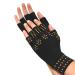 North American Health + Wellness Magnetic Arthritis Therapy Fingerless Compression Gloves Black Large