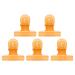 5Pcs 4 Colors Curve Nail Extension Clips Nail Shaping Tools Local For Gel Fixed Nail Form(Orange)