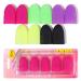 Phantomsky 10-Piece Nail Polish Remover Clips Set | Durable Gel Nail Art Tool | Reusable Nail Caps for UV Light | Black - Buy Online on GoSupps.com