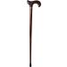 Gents Wooden Derby Cane with Collar Walking Stick in Dark Brown Wood Stain 94cm (37") Height - Buy Online on GoSupps.com