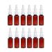 Vasana 12 pieces of amber plastic spray bottles refillable nose spray bottles make-up water travel container for perfume essential oils use of salt applications 20ml/0.67oz
