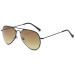 Lanomi pilot bifocal reading glasses men women metal blue light filter reading aid uv400 protection sunglasses black frame brown lens 2.5 dioptria