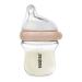haakaa Gen.3 Natural Glass Baby Bottle 4.2oz/120ml - Wide Neck  Anti-Colic Slow Flow Nipple Easy to Clean  0M+ Breastfed Babies  Newborn Registry Essentials BPA Free-Peach 4 Ounce Peach